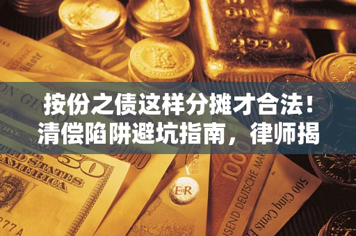 武汉按份之债这样分摊才合法！清偿陷阱避坑指南，律师揭秘关键条款