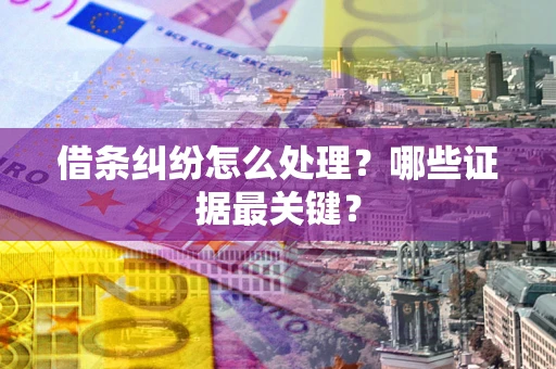 武汉借条纠纷怎么处理？哪些证据最关键？