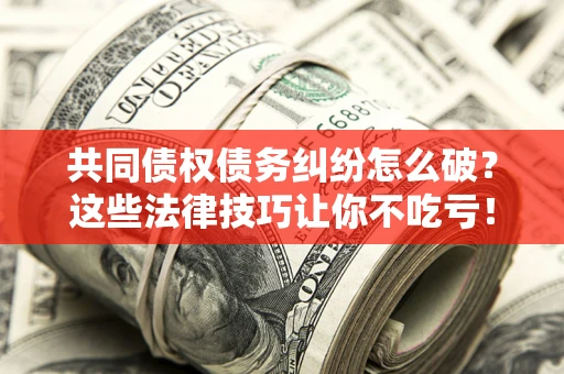 武汉共同债权债务纠纷怎么破？这些法律技巧让你不吃亏！
