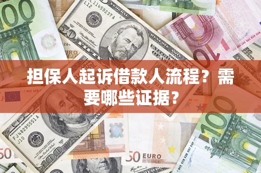 武汉担保人起诉借款人流程？需要哪些证据？