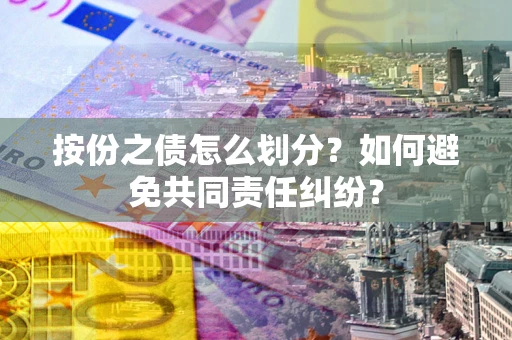 武汉按份之债怎么划分？如何避免共同责任纠纷？