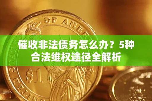 武汉催收非法债务怎么办？5种合法维权途径全解析