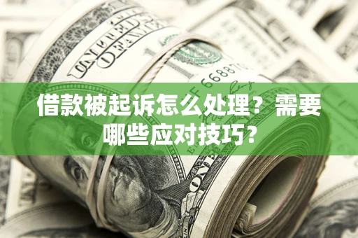 武汉借款被起诉怎么处理？需要哪些应对技巧？