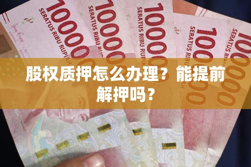 武汉股权质押怎么办理？能提前解押吗？